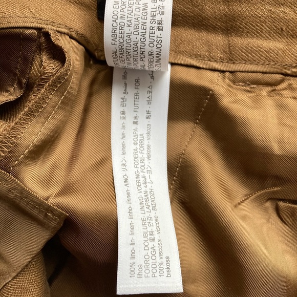 Massimo Dutti linen shorts in brown (pre-owned) - Picture 7 of 8